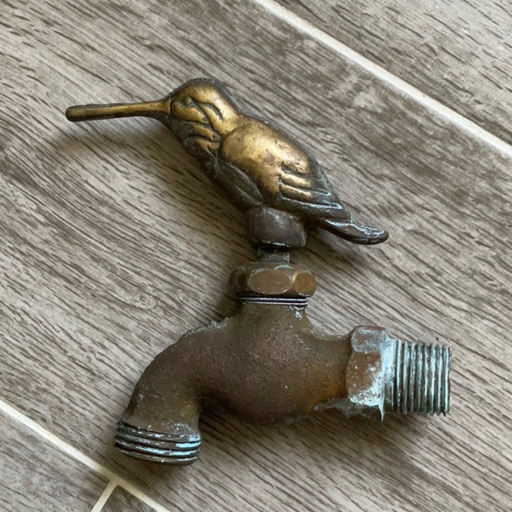 Brass Faucet w/ Hummingbird Handle